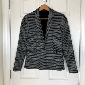Express Blazer Black & White Beautiful Pattern Size 6